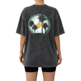 thumbnail image 1 of UNISHE Women's Vintage Washed Palm Tree Graphic Tee Oversized Summer Vacation Top, 1 of 6