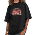 thumbnail image 1 of UNISHE Women's Washed It's Okay To Be Different Floral Positive Tees Tops Message Graphic Short Sleeve, 1 of 5