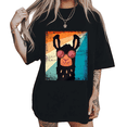 thumbnail image 1 of UNISHE Womens Cool Llama Vintage Sunburst Graphic Short Sleeve Crewneck T-Shirt S-5XL Black Tops, 1 of 5