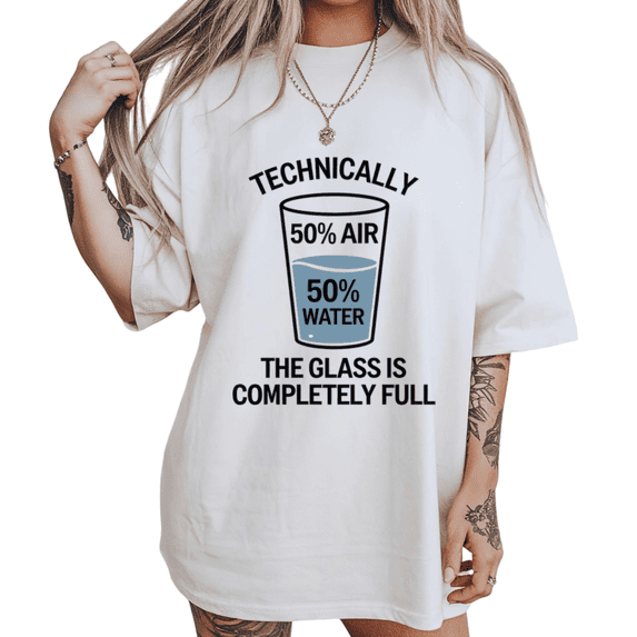 UNISHE Womens Optimistic Mindset Science Joke Graphic Short Sleeve T-Shirt S-5XL White Tops