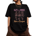 thumbnail image 1 of UNISHE Womens Save A Horse Ride A Cowgirl Statement Graphic Short Sleeve T-Shirt S-5XL Black Tops, 1 of 5