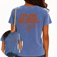 thumbnail image 1 of UNISHE Womens Scripture Graphic Tees Vintage Wash T-Shirts Relaxed Fit Short Sleeve Religious Streetwear Tops Blue, 2XL, 1 of 6