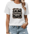 thumbnail image 1 of UNISHE Womens Tennessee Whiskey Print Tshirt Country Music Graphic Tees White/Black S-5XL Tops, 1 of 4