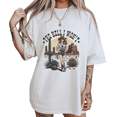 thumbnail image 1 of UNISHE Womens Vintage Cactus Cowgirl Graphic Short Sleeve T-Shirt S-5XL White Tops, 1 of 5