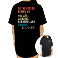 thumbnail image 1 of UNISHE Womens You Are Amazing Positive Graphic Short Sleeve Crewneck T-Shirt S-5XL Black Tops, 1 of 5