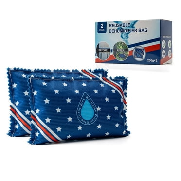 UNISOAR Car Dehumidifier Bag 2 Pack - Absorbs Moisture Damp, Reusable & Leakproof, Clear Windscreen