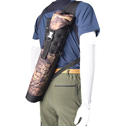 UNISTRENGH Multifunctional Tactical Arrow Quiver Single Shoulder Bag Hanging Belt Storage Cylinder Arrow Pot