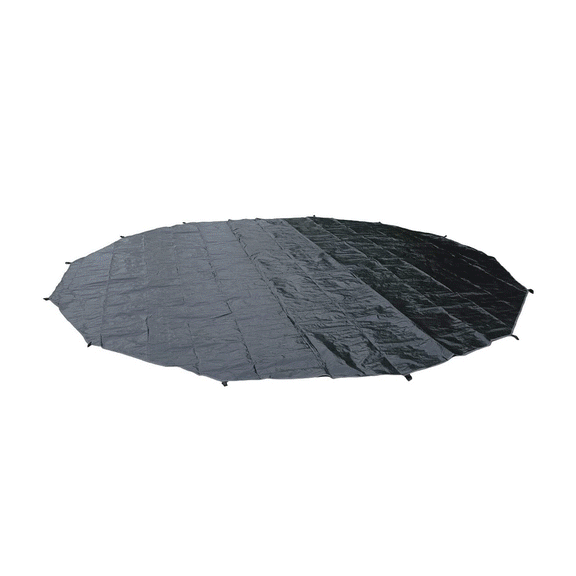 UNISTRENGH Outdoor 6M Ultralight PE Anti-Dirty Footprint for Bell Tent Glamping Yurt Black Round Mat