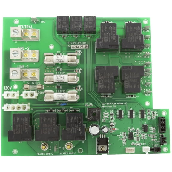 UNITED SPAS, B11 POWER CIRCUIT BOARD (10-PIN MOLEX )