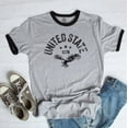 thumbnail image 1 of UNITED STATE Graphic Ringer Tee, 1 of 2