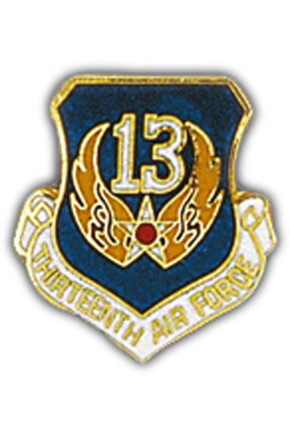 UNITED STATES AIR FORCE THIRTEENTH BATTALION PIN - USA American Patriotic Original Artwork, Expertly Designed PIN - 1"