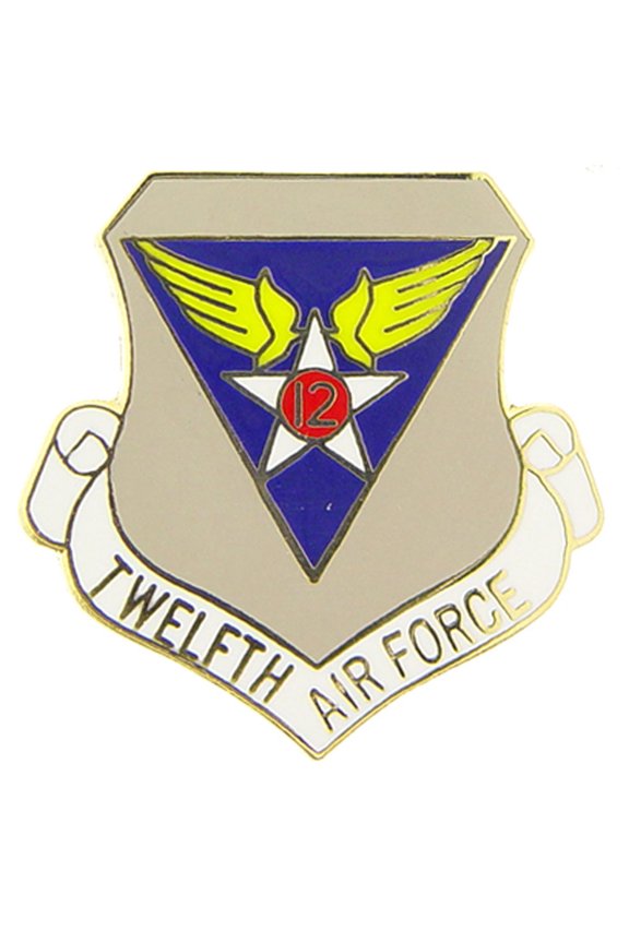 UNITED STATES AIR FORCE TWELETH BATTALION PIN - USA American Patriotic Original Artwork, Expertly Designed PIN - 1"