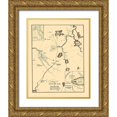 thumbnail image 1 of UNITED STATES GPO 12x14 Gold Ornate Wood Framed with Double Matting Museum Art Print Titled - Seat of War in Florida - 1836, 1 of 4