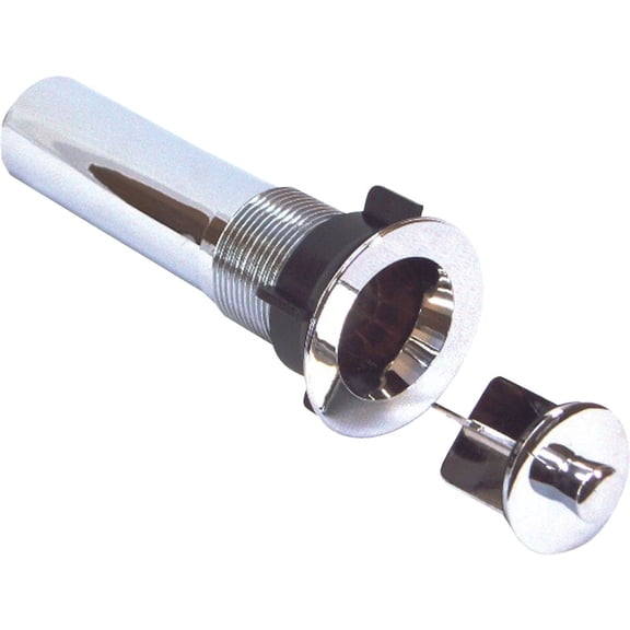 UNITED STATES HDW FBA_P102C 1-1/4" X 5-1/2" Chrome Mobile Home Vanity Drain with Pop Stop