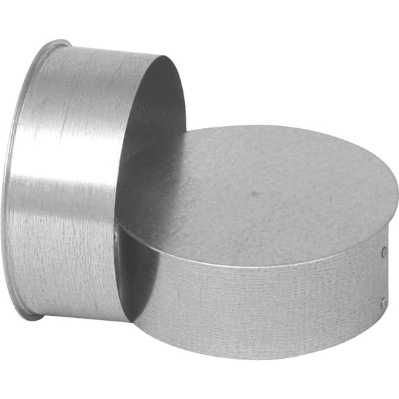 US Hardware 6 Inch Galvanized Tee Cap Plug - Steel Plug Cap - Pack of 2