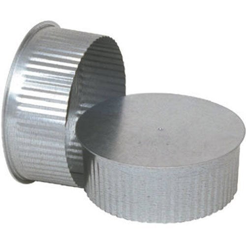 US Hardware Galvanized Tee Plug GV0733 - 4 Inch Metal Pipe Cap - Pack of 2, Assorted