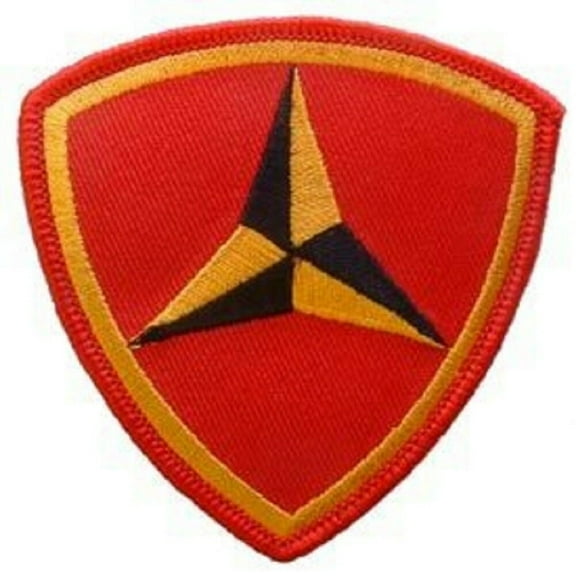 UNITED STATES MILITARY PATCH, USA MARINE CORPS 03rd DIVISION - Embroidered Sew On / Iron On Patriotic PATCH - 3"