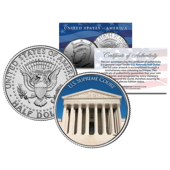 UNITED STATES SUPREME COURT Washington D.C. JFK Kennedy Half Dollar U.S. Coin
