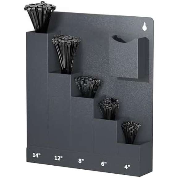 UNITEDPOWER Cable Tie Holder, Wall Mount Storage Rack Organizer for Workshop, Shed, Garage, Home, Fit Various Lengths Zip Tie$$Home Decor, Kitchen, & Other