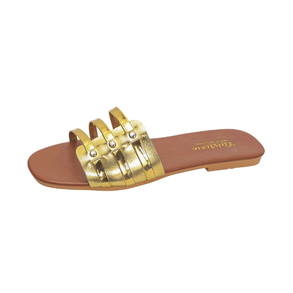 Xugsiok Flat Sandals for Women Fashionable Versatile Casual Plus Size Shoes Spring Summer Style Trendy Solid Color Casual Peep Toe Sandals for Beach Vacation
