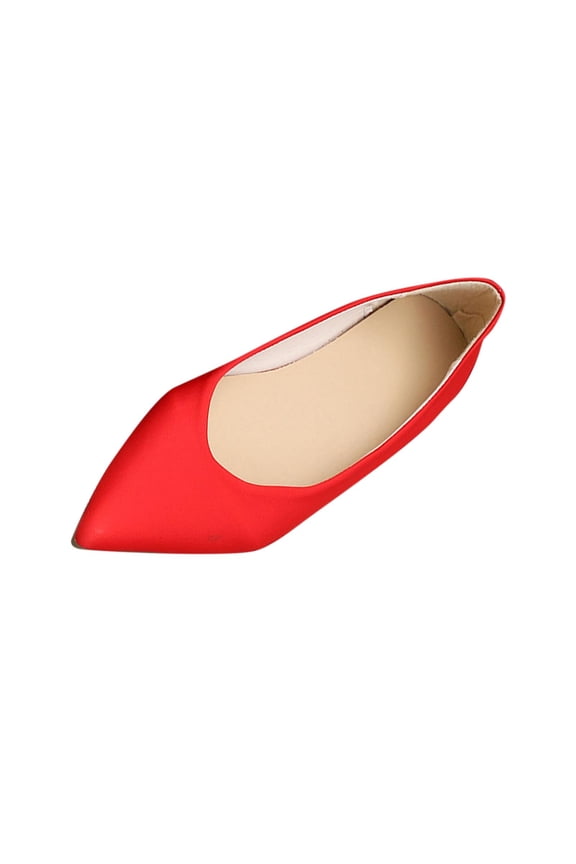 Flats Shoes for Women Versatile Casual Pointed-Toe Low-Heeled Plus-Size Shoes Spring Summer Style Trendy Soft Soled Comfortable Flat Sandals.
