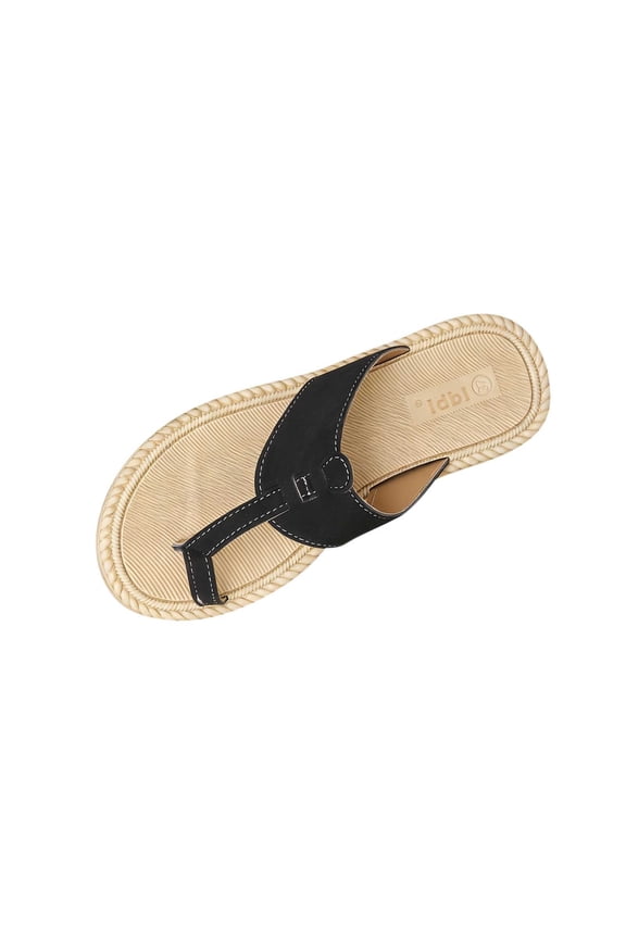 Summer Flat Sandals for Women Comfortable Walking Slides for Ladies Casual Shoes Indoor Outdoor Toe Ring Thong Toe Loop Open Toe Sandals