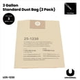 thumbnail image 1 of Universal Standard Disposable Filter Bag, 2-Pack, Fits 3 Gallon Wet/Dry Vacuums, 1 of 7