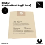 Universal Standard Disposable Filter Bag, 2-Pack, Fits 3 Gallon Wet/Dry Vacuums