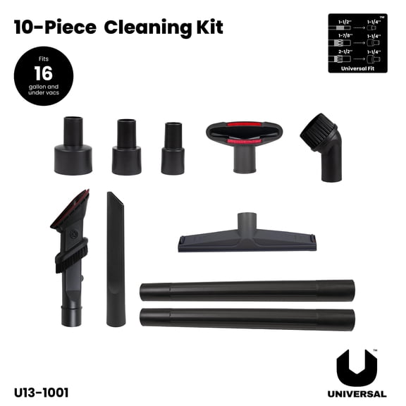 Universal 10-Piece Cleaning Kit, Fits Most Brands Under 8 Gallons