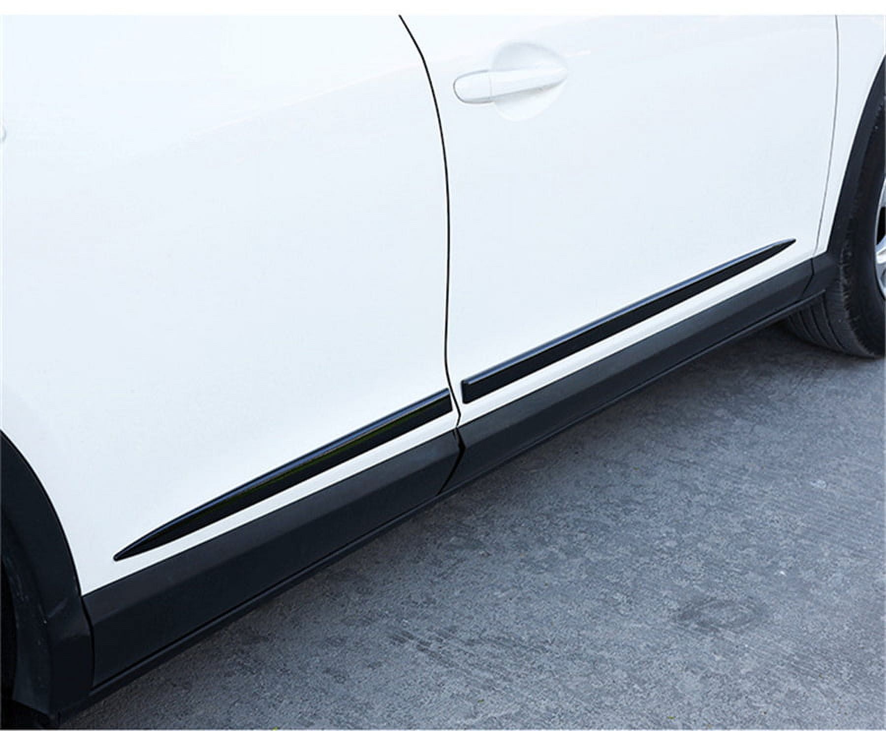 UNIVERSAL 4x Car Side Skirt DOOR LINE SILL Garnish Molding Trim Glossy Black USA