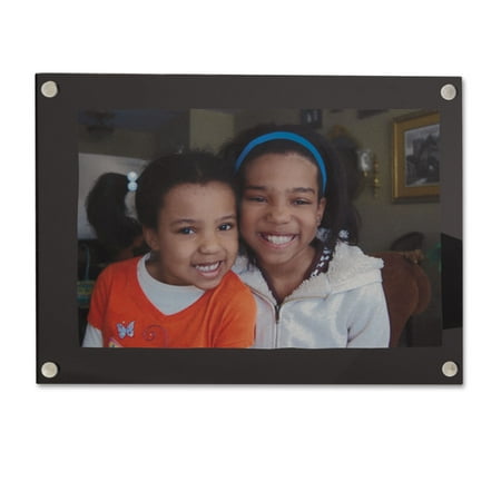 UNIVERSAL Acrylic Easel Back Magnetic Frame for 4 x 6 Insert Black 76855