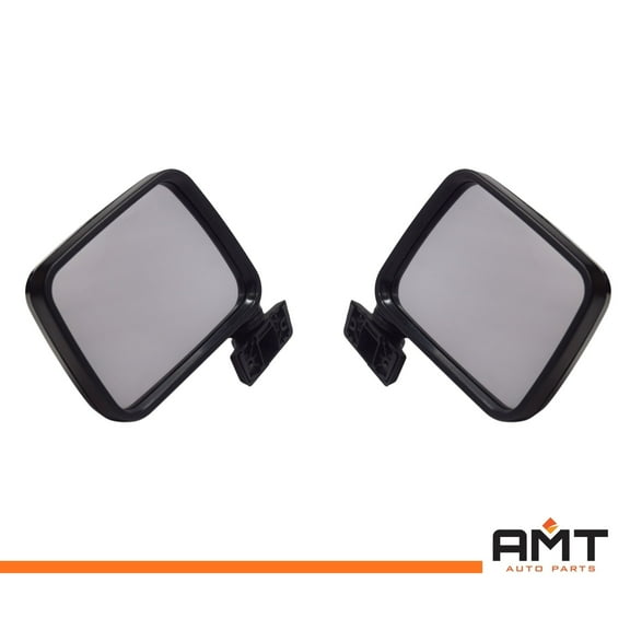 Universal Folding Side Door Mirrors (Left & Right) for Cars, Trucks & Pickups  Manual Fold, Black, Lifetime Warranty