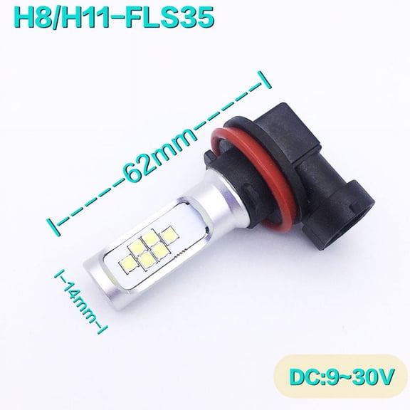 UNIVERSAL H11 H8 Car Fog Light 1400LM LED Lamp Bulbs Flash Strobe Blinking PAIR