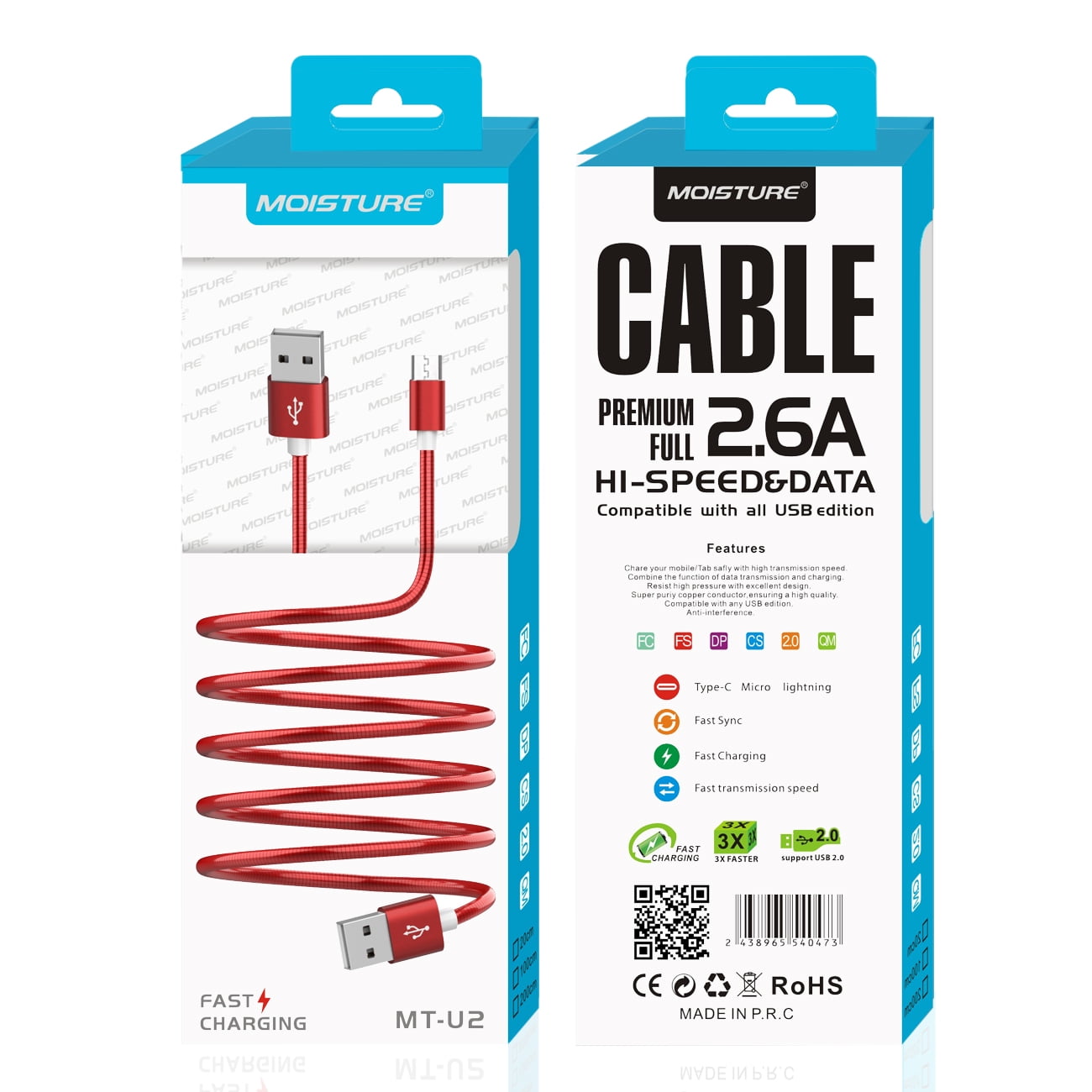 Micro Cable Sign UNIVERSAL MICRO CABLES Universal Micro Cable 2.6A Premium Full Hi-Speed ...