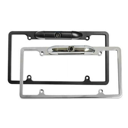 UNIVERSAL NIGHT VISION COLOR REAR VIEW CAMERA - BLACK METAL FRAME