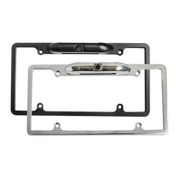 UNIVERSAL NIGHT VISION COLOR REAR VIEW CAMERA - BLACK METAL FRAME