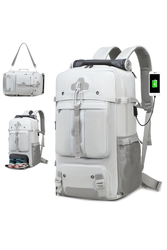 UNIVERSAL SHOULDER BAG WITH SHOE COMPARTMENT FOR MEN AND WOMEN - Large capacity 17 inch laptop travel bag for business trips, gym use, short trips, travel backpack, airline compliant