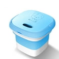 thumbnail image 1 of UNIVERSAL SMALL APPLIANCES Reiko Semi-automatic Folding Mini Portable Washing Machine, Portable Mini Turbo In Blue, 1 of 2