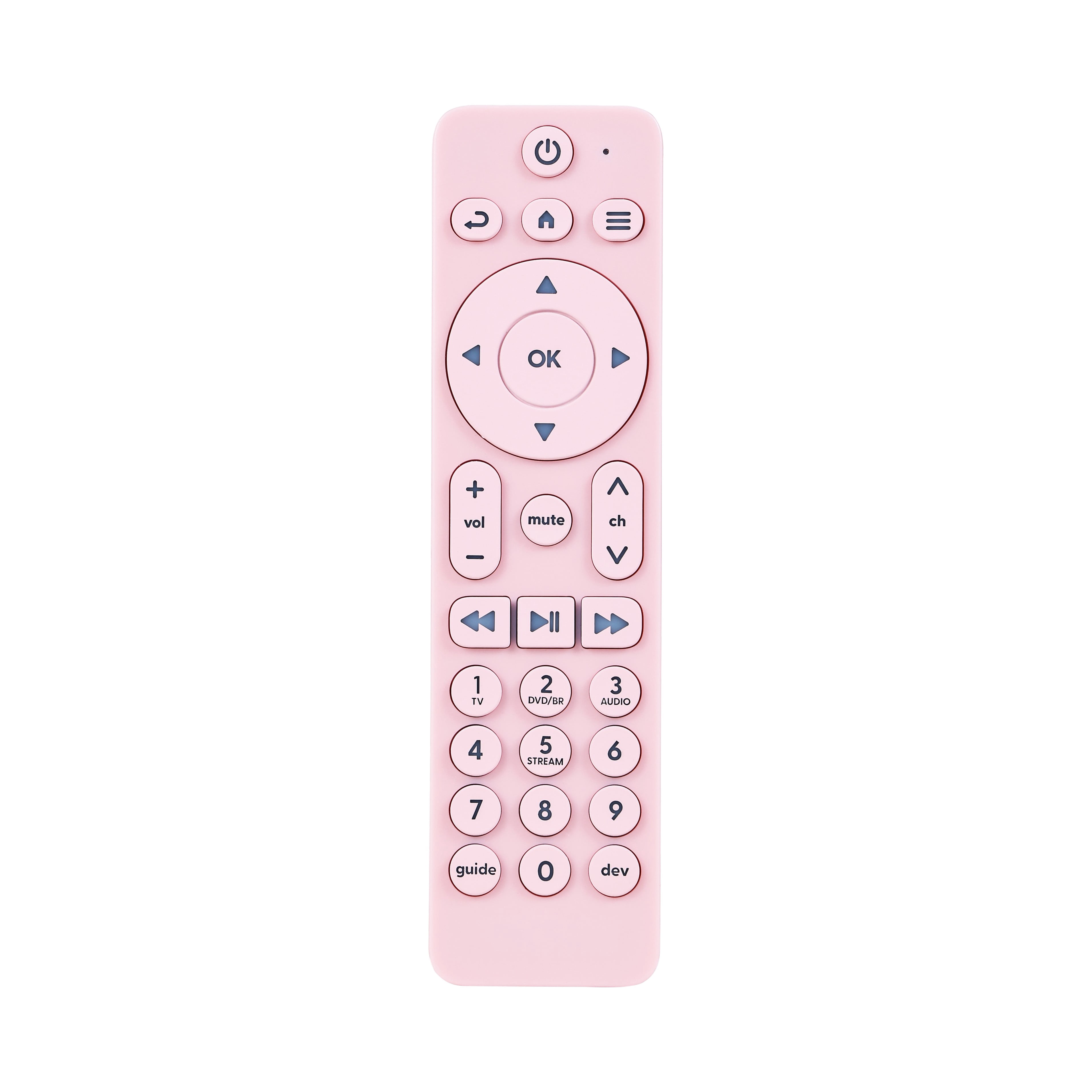 Incipio Universal TV Remote Control with Bright Colors – Easy-to-Find, User-Friendly Design, Compatible with Most TV Brands & Streaming Devices