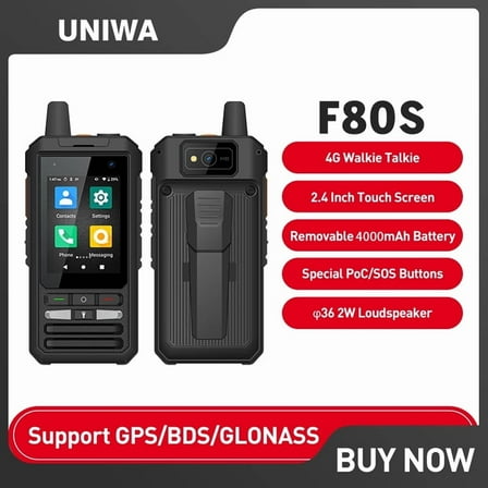 UNIWA F80S POC Walkie Talkie 4G Rugged Phone 4000mAh Battery 2.4Inch Android 10 Mobile Phone OEM