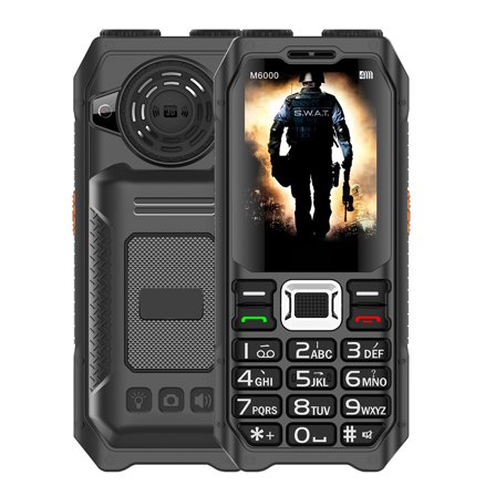 UNIWA M6000 GSM 2G Mobile Phone 4 SIM Cards 2.3Inch FM Radio MP3 Voice Record Torch Button Cellphone Power Bank