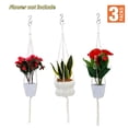 thumbnail image 1 of UNIWELL 3PCS 90cm Macrame Plant Hangers with 3 Ceiling Hooks,4-Legged Macrame Plant Hanger, Multi-functional Decorative Flower Pot Stand, 1 of 6