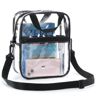 UNIWELL Clear Bag Stadium Approved, Transparent Crossbody Bag Adjustable Strap Waterproof Shoulder Bags for men and women