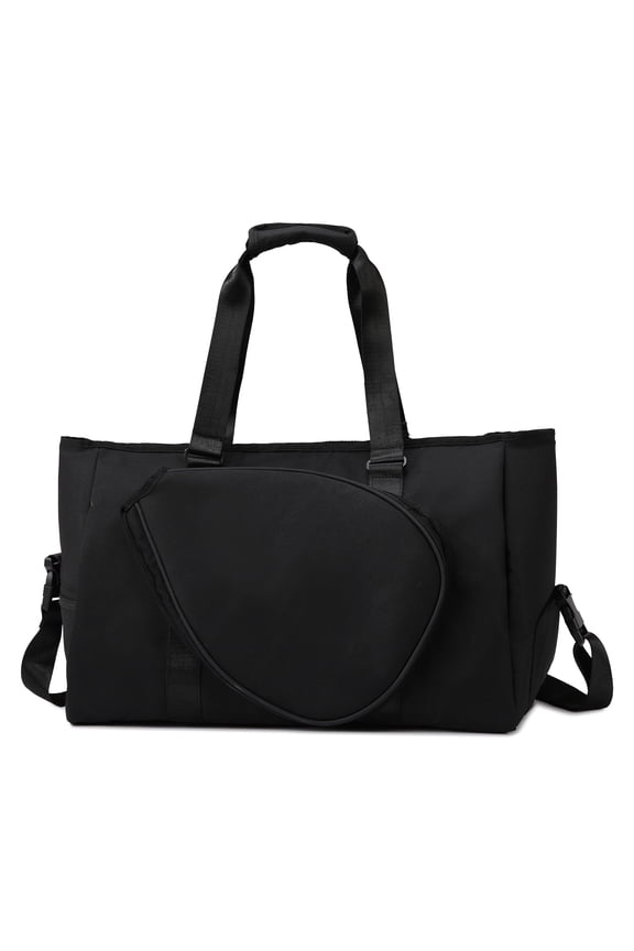 Badminton Tote Bag, with Separate Shoe Compartment and Racket Pocket, Sports Travel Bag, Adjustable Strap Ideal for Gym Badminton Travel and Outdoor Sports