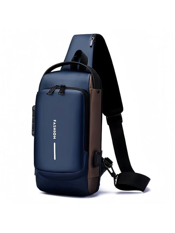 Sling Bag for Men | Anti-theft Crossbody Bag - Crossbody Shoulder Chest Bag for Daily Use , Blue
