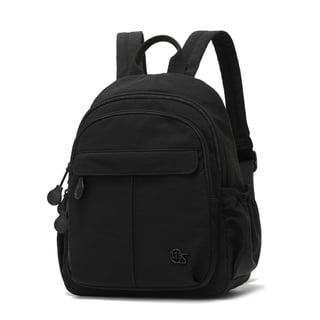Mini Backpack for Women, Lightweight Nylon Small Backpack Purse, Casual Travel Daypack with Multi Pockets, Cute Water-Resistant Bookbag for Daily, Black