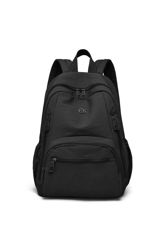 Women's Mini Nylon Backpack Purse - Small Lightweight Multi-Pocket Casual Daypack with Adjustable Straps for Daily Commute, School, Travel & Weekend Getaways, Black