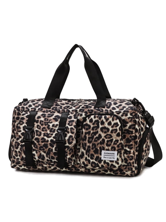 Women's Travel Duffel Bag, Sports Gym Bag with Independent Shoe Compartment, Overnight Weekender Bag with Dry Wet Separation Pocket for Yoga Fitness Swimming Camping Short Trip