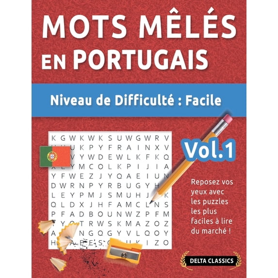 Mots Mêlés En Portugais - Niveau de Difficulté: Facile - Vol.1 - Reposez Vos Yeux Avec Les Puzzles Les Plus Faciles à Li, (Paperback)