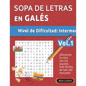 Sopa de Letras En Gals - Nivel de Dificultad: Medio - Vol.1 - Delta Classics - Descansa La Vista Con Los Puzzles Ms F, (Paperback)